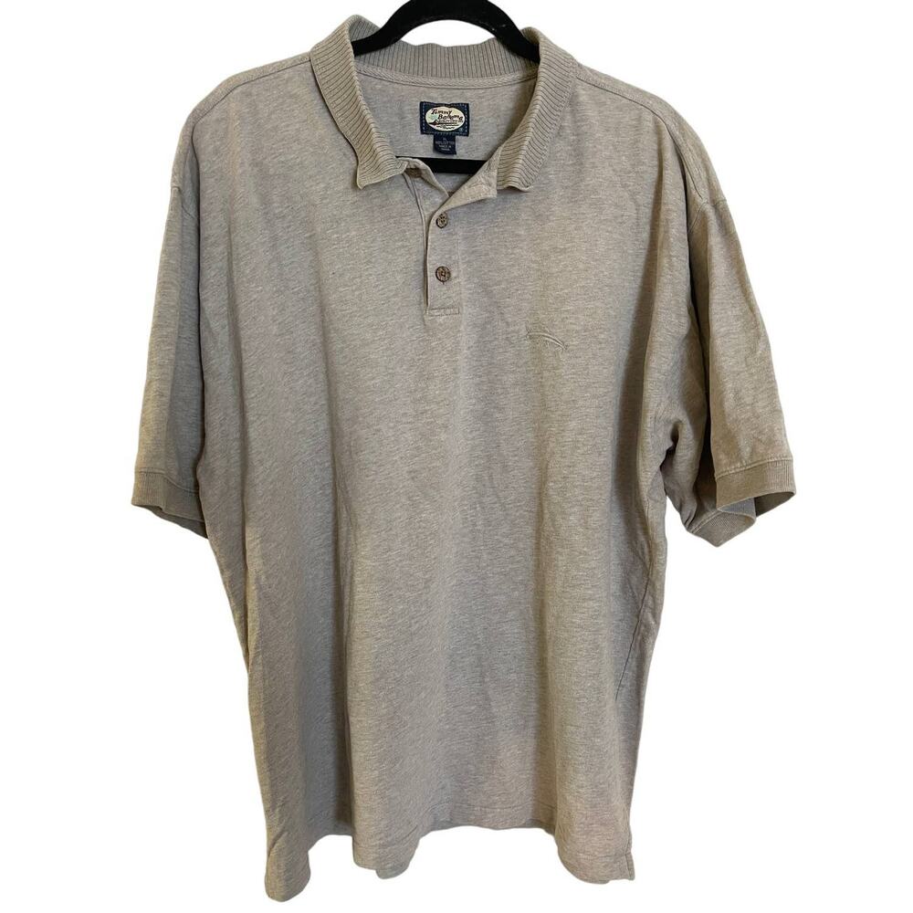 Men's Tommy Bahama 100% Cotton Tan Polo Shirt SIZE XL